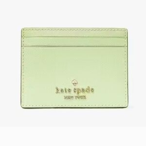 Kate Spade Madison Small Slim Card Holder: Matcha Latte, 4.5×3